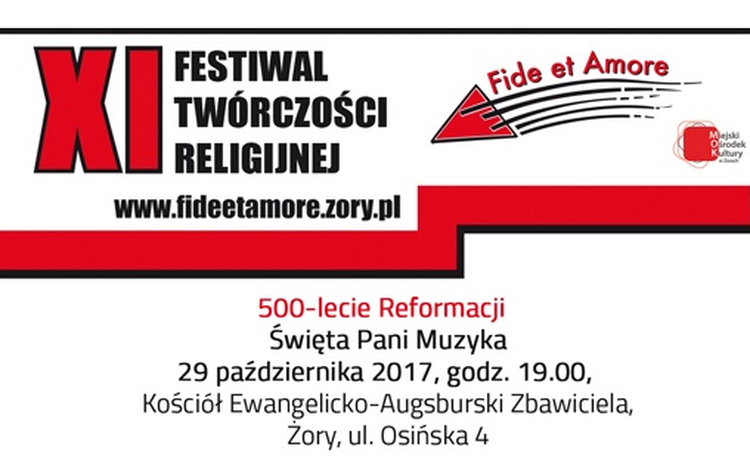Przed nami koncert finałowy tegorocznego festiwalu Fide et Amore, MOK w Żorach