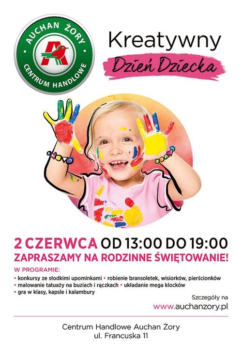 „Kreatywny Dzień Dziecka” dla małych i dużych w Żorach, C.H. Auchan Żory