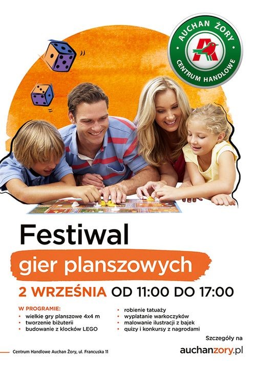Żory: spróbuj swoich sił podczas festiwalu gier planszowych!, C.H. Auchan Żory