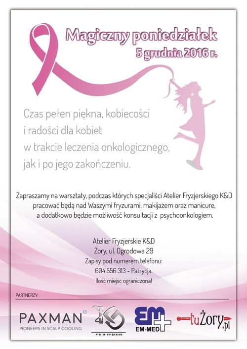 Magiczny poniedziałek w Żorach, czyli niezwykła inicjatywa dla kobiet walczących z rakiem, mat. prasowe