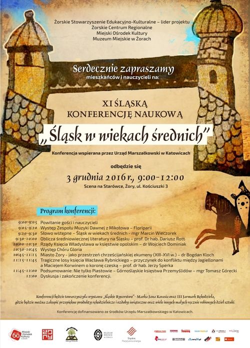 Konferencja naukowa w Żorach: „Śląsk w wiekach średnich”, mat. prasowe