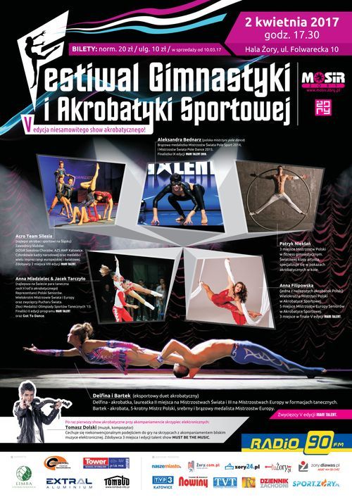 Już jutro jubileuszowy Festiwal Gimnastyki i Akrobatyki Sportowej. Zarezerwuj sobie miejsce na widowni już teraz!, MOSiR w Żorach