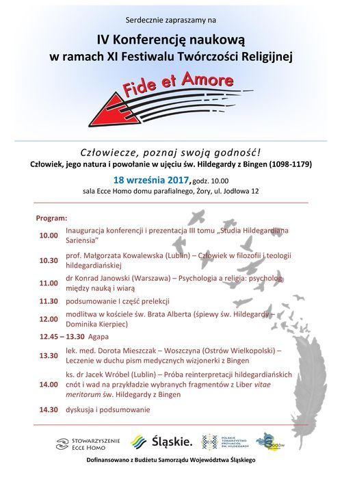 Festiwal Fide et Amore: IV Konferencja naukowa, Materiały prasowe