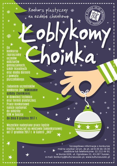 „Łoblykomy choinka”, czyli konkurs na ozdobę świąteczną, GOK w Suszcu