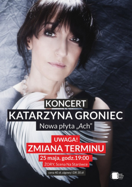 Żory: Katarzyna Groniec zagra w maju koncert, MOK w Żorach