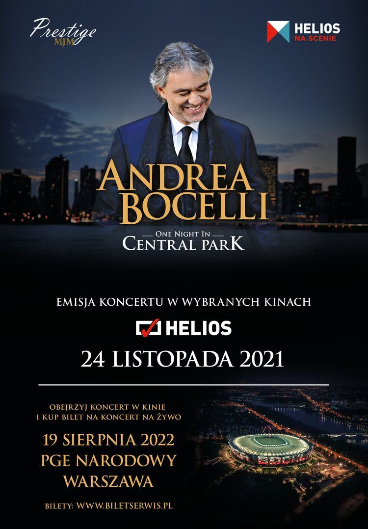 Andrea Bocelli na ekranach kin Helios!, Materiały prasowe
