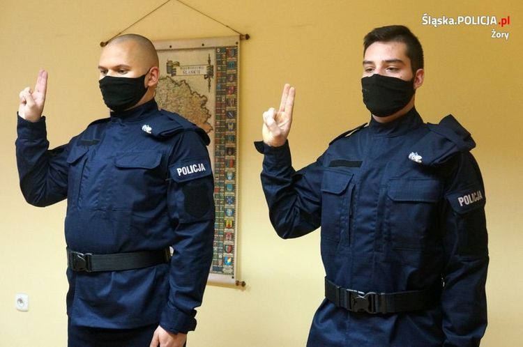 Żorska komenda ma dwóch nowych mundurowych, Policja Żory