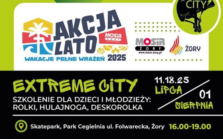 Extreme City – szkolenia z deskorolki, rolek i hulajnogi w Parku Cegielnia, 