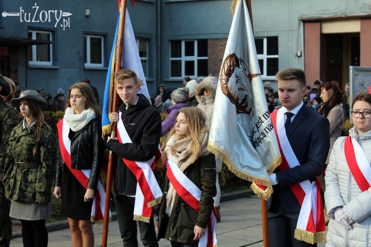 Żory: mieszkańcy uczcili Narodowe Święto Niepodległości [wideo], Wioleta Kurzydem