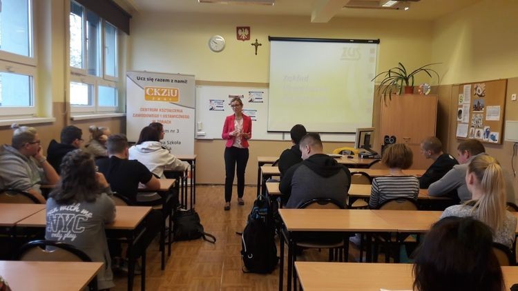 Uczniowie CKZiU spotkali się z osobami związanymi z lokalnym biznesem, CKZiU w Żorach