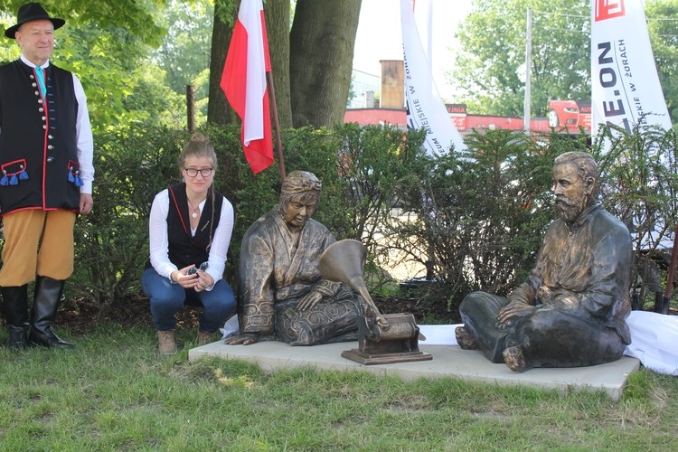 W Muzeum Miejskim w Żorach odsłonięto posąg Bronisława Piłsudskiego, nm