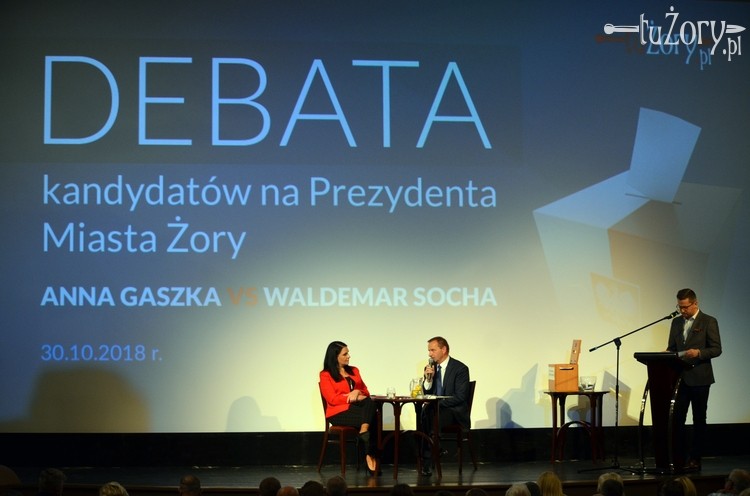 Debata prezydencka. Anna Gaszka vs Waldemar Socha. Zdjęcia, Bartłomiej Furmanowicz