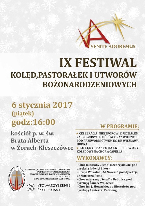 Festiwal „Venite Adoremus” już 6 stycznia w kościele na Kleszczówce, mat. prasowe