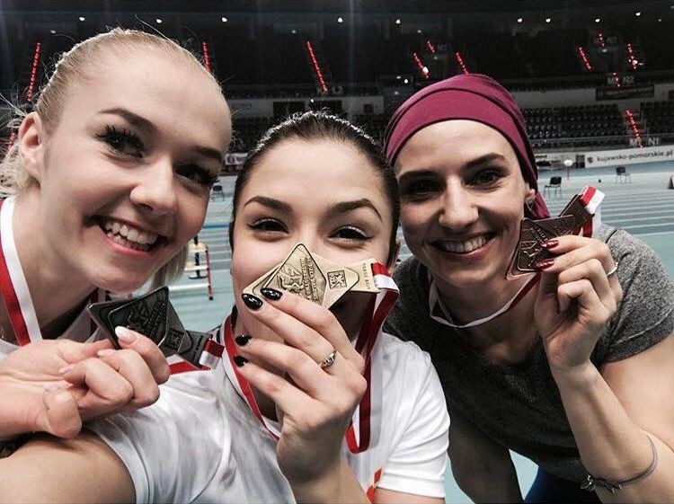 Sprinterka z Żor obroniła tytuł halowej mistrzyni Polski!, Facebook.com/swobodaewa