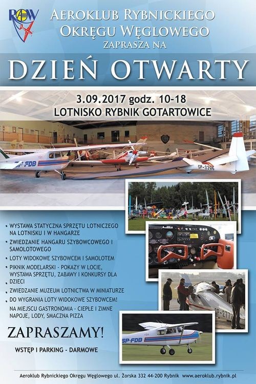Po sąsiedzku: dzień otwarty na lotnisku w Gotartowicach, Aeroklub ROW