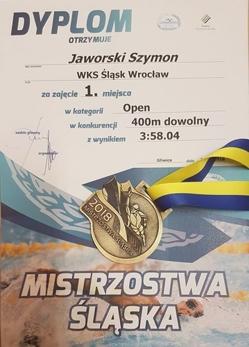 Pływak z Żor podwójnym Mistrzem Śląska!, 