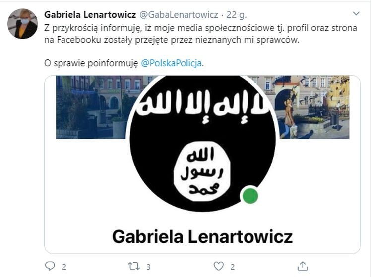 Flaga ISIS „na profilowym” posłanki. „To atak hakerów”, 