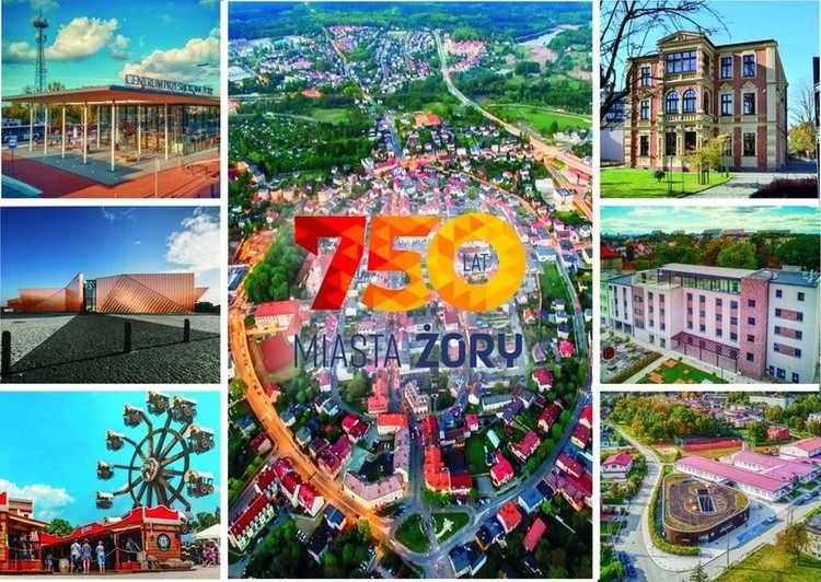 Poczta Polska z okazji 750-lecia Żor wprowadziła nową pocztówkę, Miasto Żory