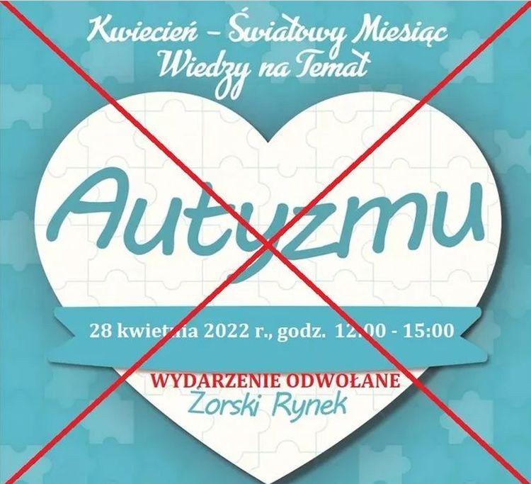 Dzisiejsza impreza z okazji Dnia Autyzmu odwołana z powodu żałoby, zory.pl