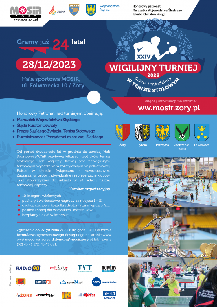 XXIV Wigilijny Turniej Dzieci i Młodzieży w Tenisie Stołowym, 