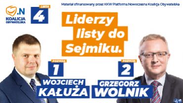 Wojciech Kałuża i Grzegorz Wolnik – Liderzy listy nr 4 Koalicji Obywatelskiej