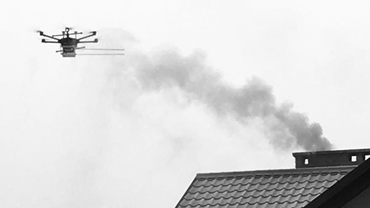 Władze Żor walczą ze smogiem: drony znów wyleciały na kontrole