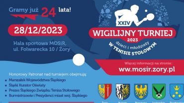 XXIV Wigilijny Turniej Dzieci i Młodzieży w Tenisie Stołowym