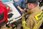 Nietypowa interwencja w żorskim szpitalu, FB: Komenda Miejska Państwowej Straży Pożarnej w Żorach