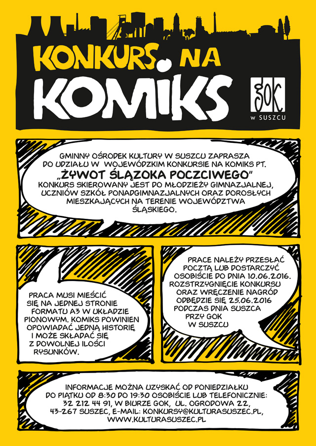 GOK: konkurs plastyczny i komiksowy, Materiały prasowe