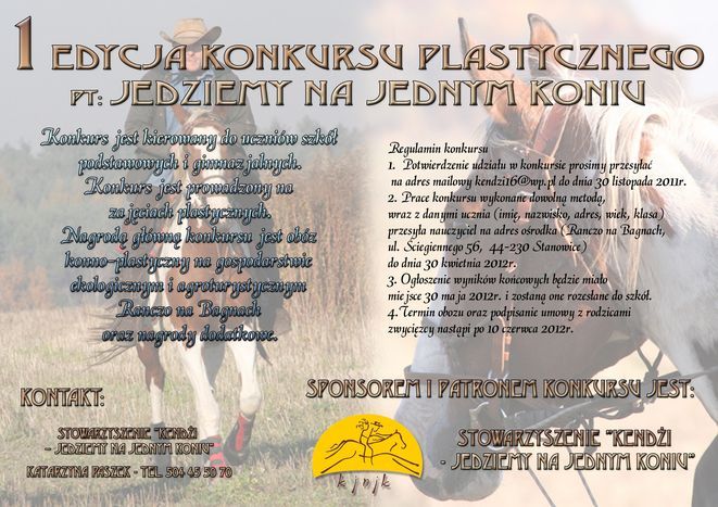 Konkurs plastyczny pt. „Jedziemy na jednym koniu”, Materiały prasowe