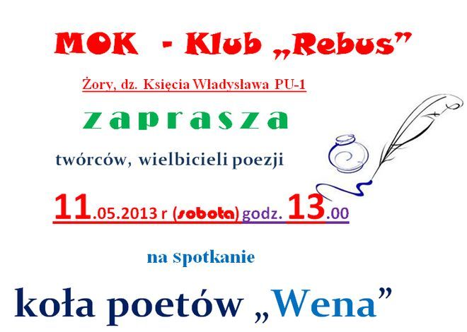 Klub Rebus: spotkanie poetów , Materiały prasowe 