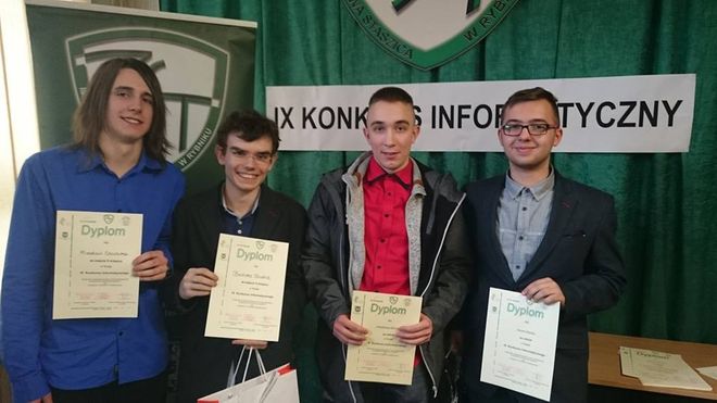 ZSBI: sukces uczniów podczas finału IX Konkursu Informatycznego, Materiały prasowe
