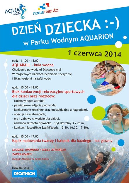 Dzień Dziecka w Aquarionie: kula wodna, aqua aerobik i mnóstwo atrakcji, mat. prasowe