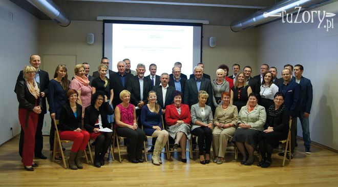 Członkowie komitetu wyborczego Platformy Obywatelskiej w Żorach.