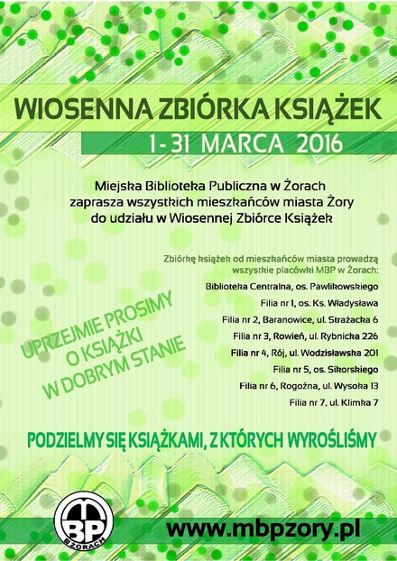Żory: we wtorek rusza tradycyjna „Wiosenna Zbiórka Książek”, mat. prasowe